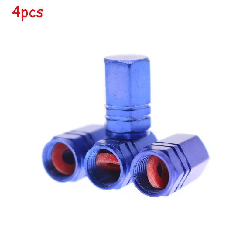 Aluminum Tire Valve Caps with O-Ring – Set of 4