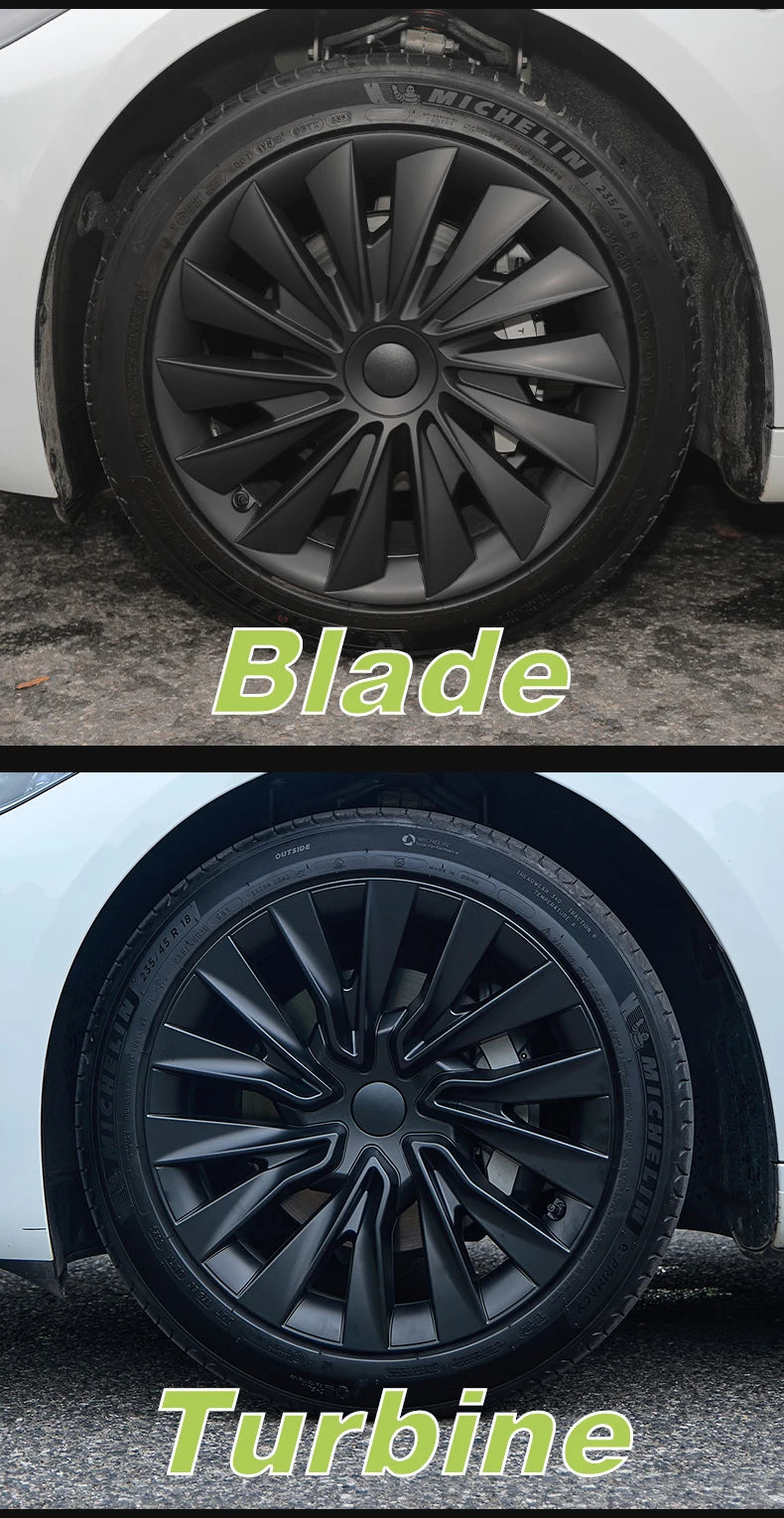 MOTENIO 18-Inch Wheel Covers for Model 3 Highland – Set of 4