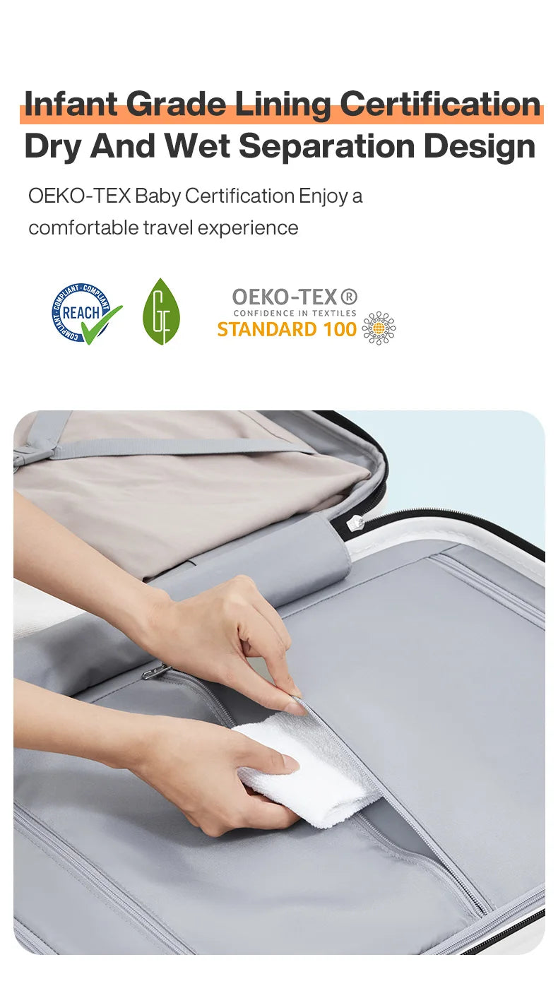 Mixi Expandable Carry On Luggage Lightweight Large Capacity Wide Handle PC Travel Suitcases Spinner Wheels TSA Lock 20 24 Inch Dsers