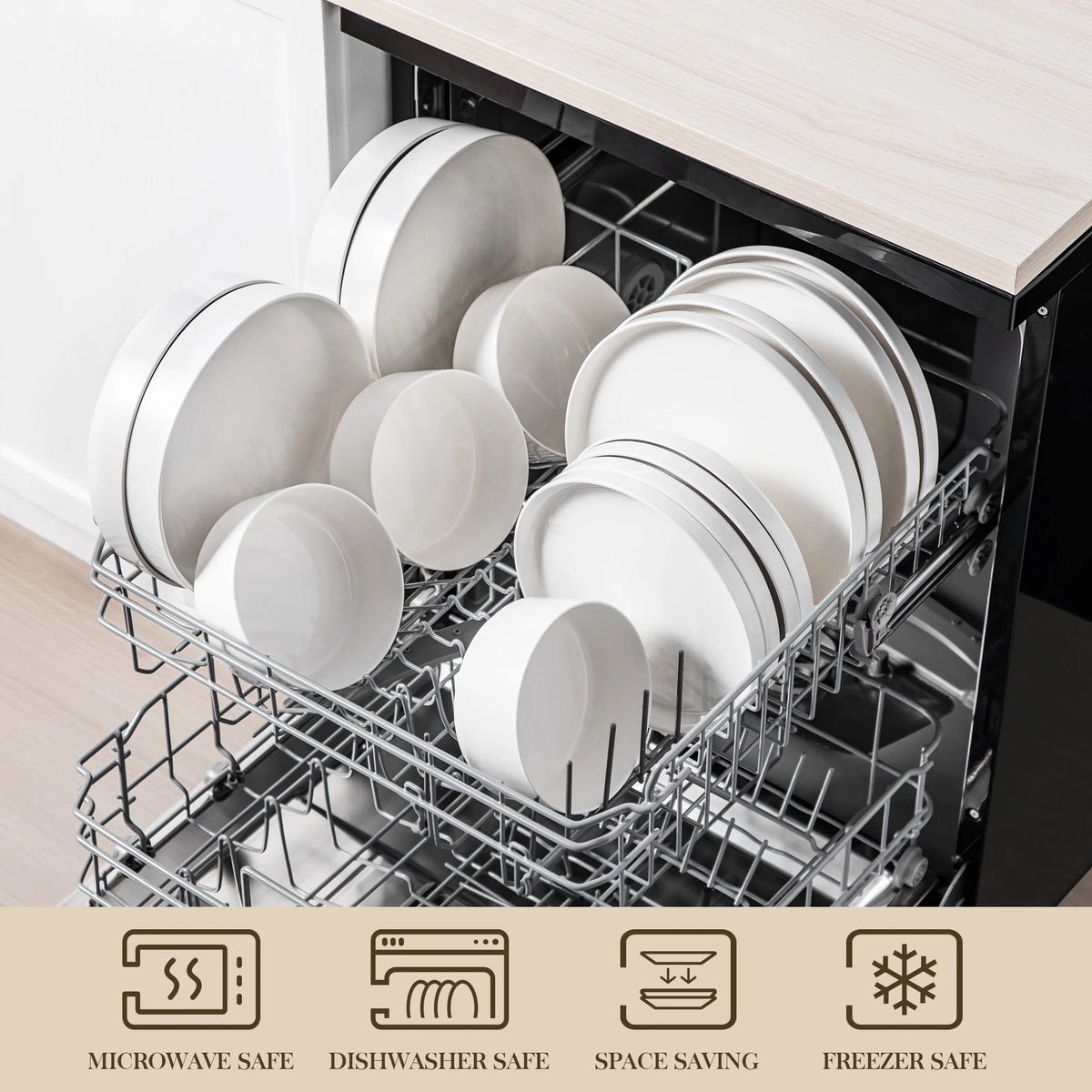 MALACASA Porcelain Dinnerware — Assorted Sets