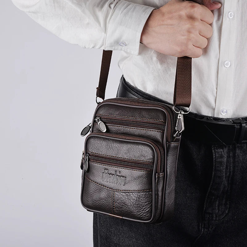 Men's Leather Crossbody Bag
