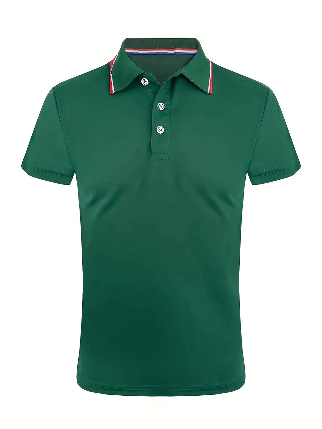 Men's Solid-Color Short-Sleeve Polo Shirt