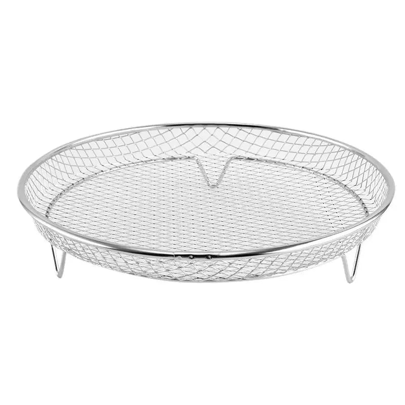 Round Stainless Steel Air Fryer Rack with Feet