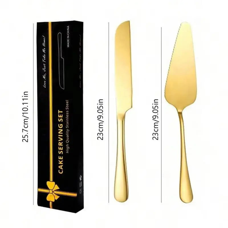 Venlohome Stainless Steel Cake Knife and Server
