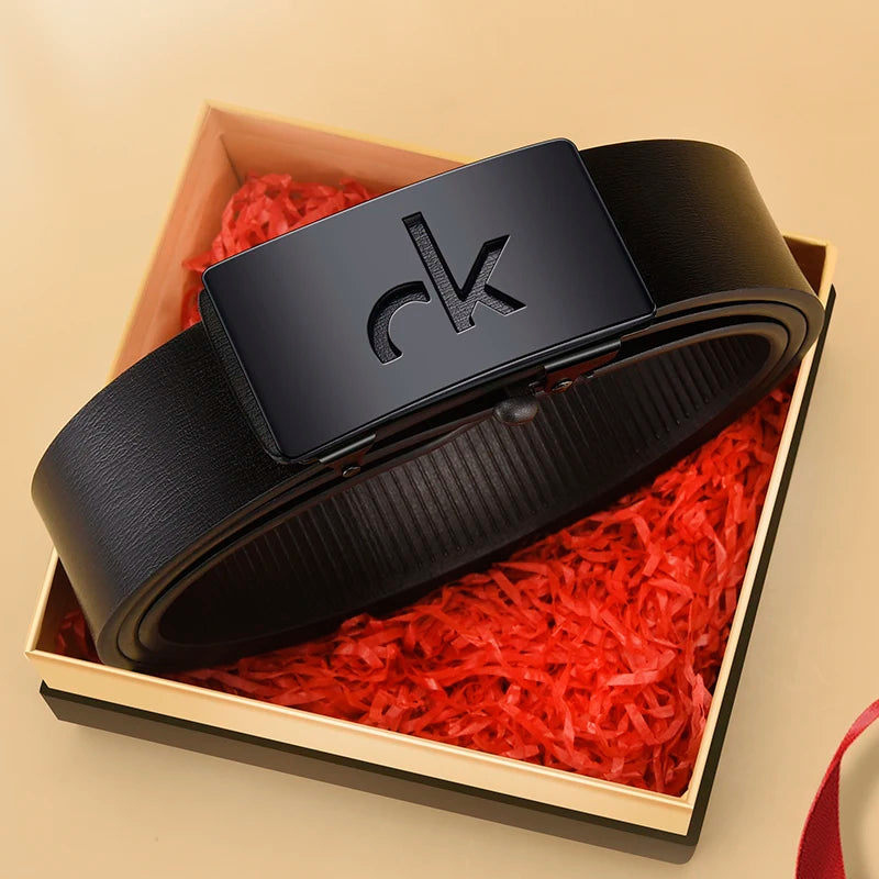 Men's Casual PU Belt with Automatic Buckle