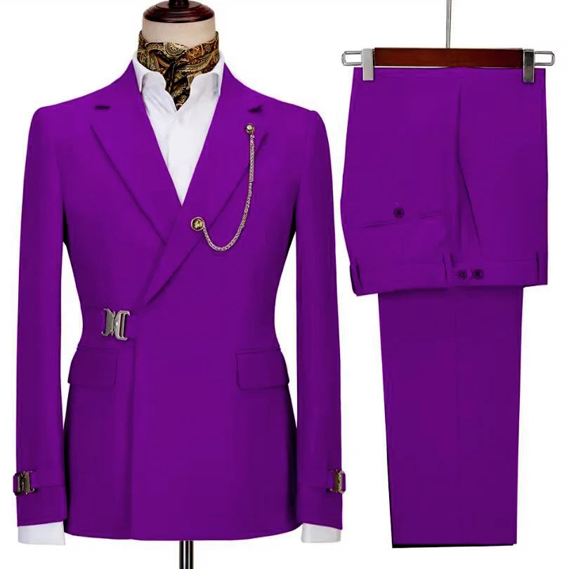 Men's Slim-Fit Two-Piece Wedding Suit