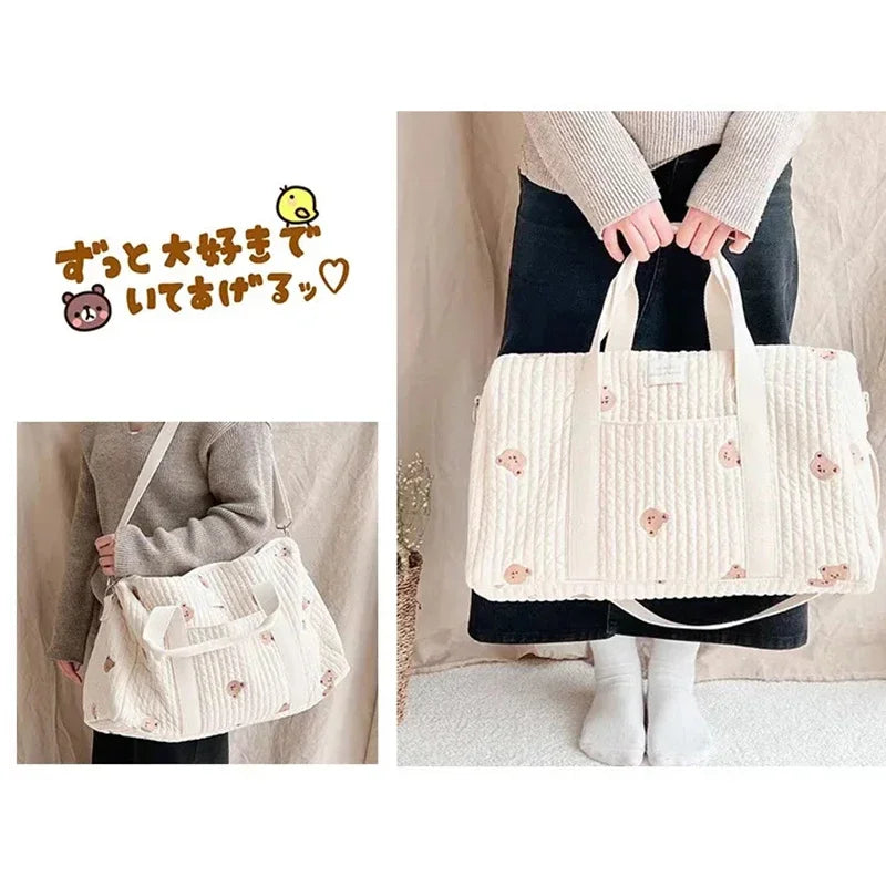 Animal-Print Baby Diaper Tote Bag