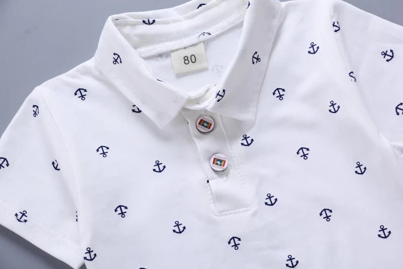 Children's Collared Shirt and Shorts Set