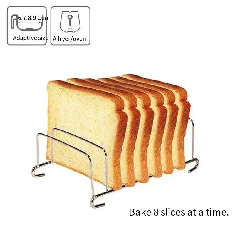 Stainless Steel Toast Rack with Tongs