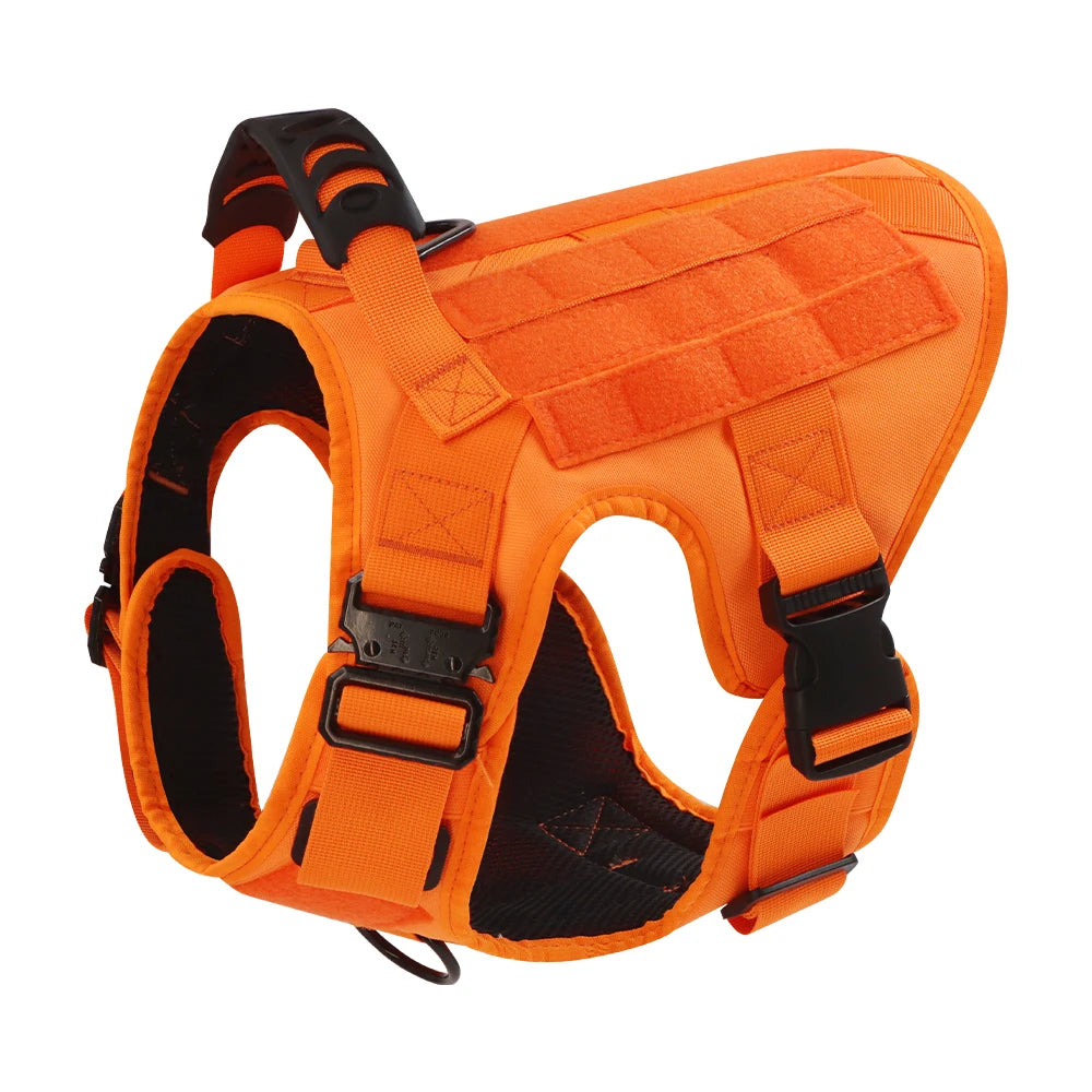 Pink Camouflage Adjustable Tactical Dog Harness