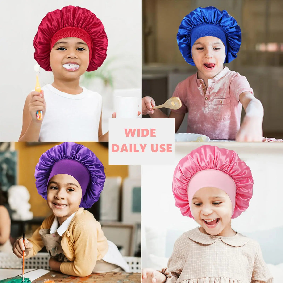 Children's Satin-Look Sleep Bonnet