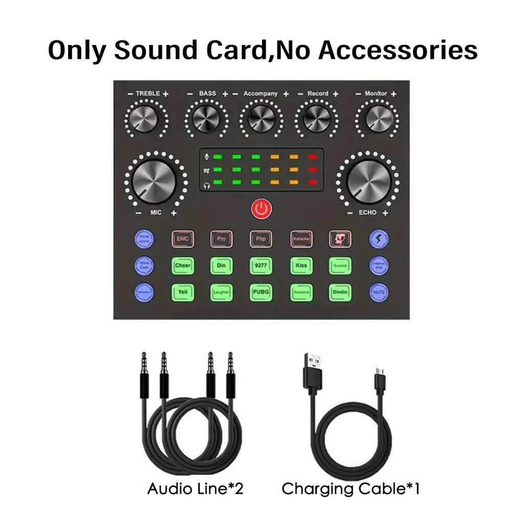 V8S Podcast Microphone & Audio Mixer Bundle