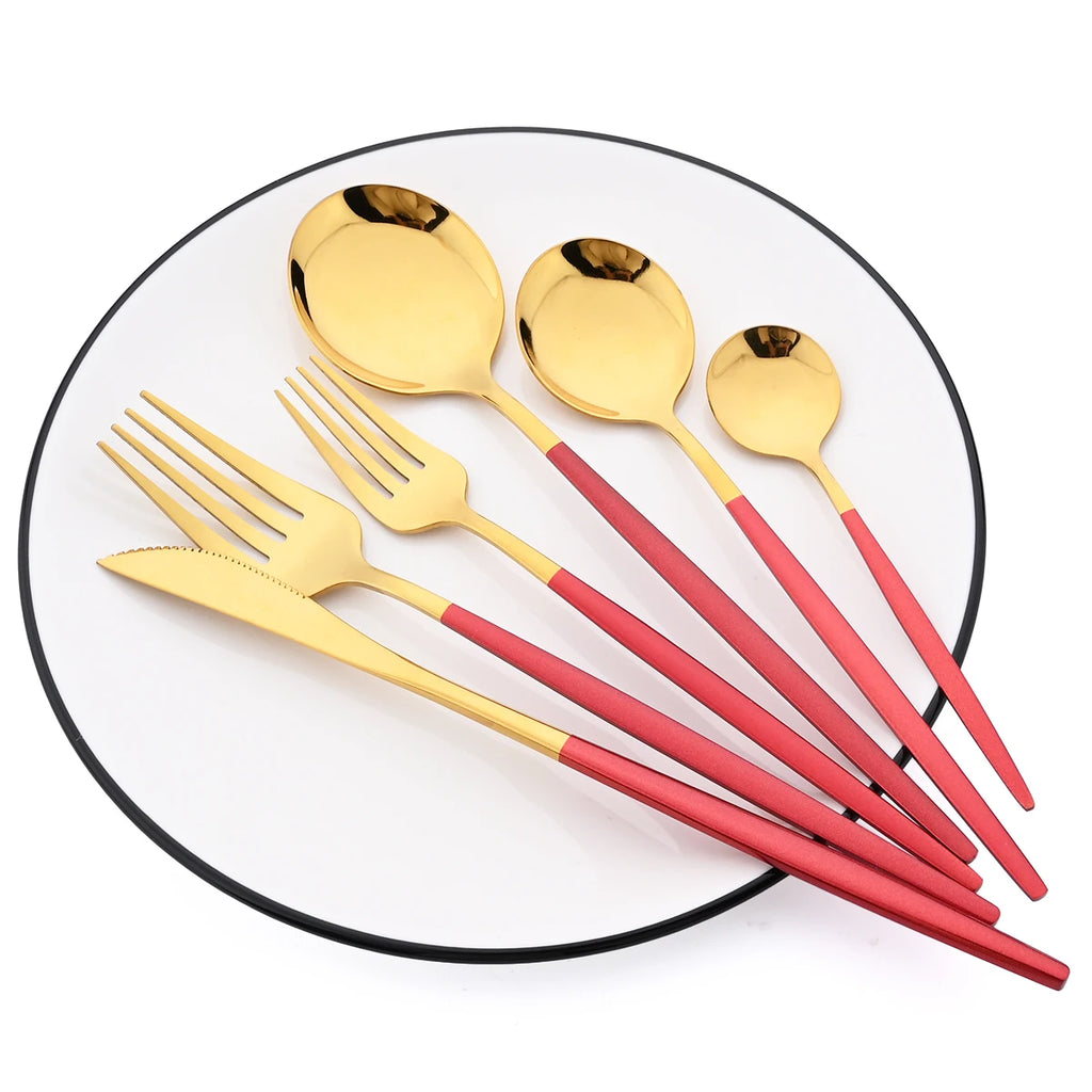 JAOER Stainless Steel Flatware — 48 Pieces
