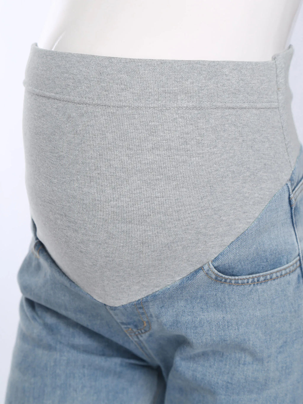 Pregnant Women Jeans High Waist Support Belly Maternity Hip Lifting Elastic Denim Pants Shorts for Daily Work Street Loungewear Whispering Desires Shoppe