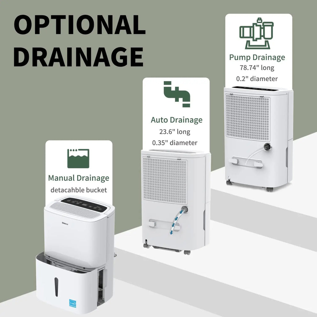 Shinco 150-Pint Large-Room Dehumidifier with Pump