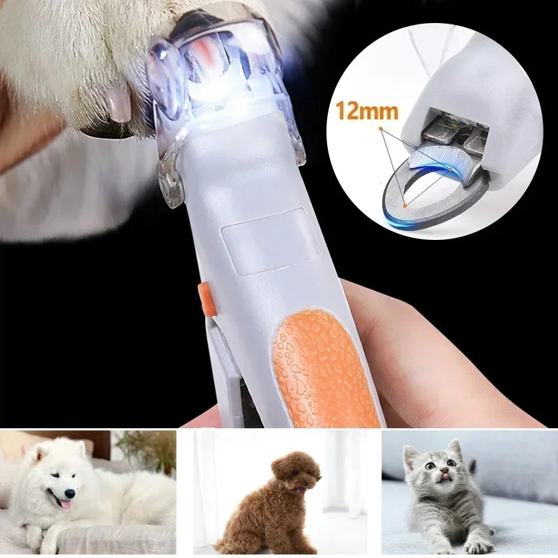 LED Pet Nail Clippers with Stainless Steel Blade