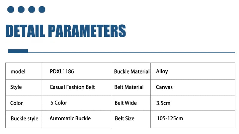 Unisex Double-Prong Canvas Belt