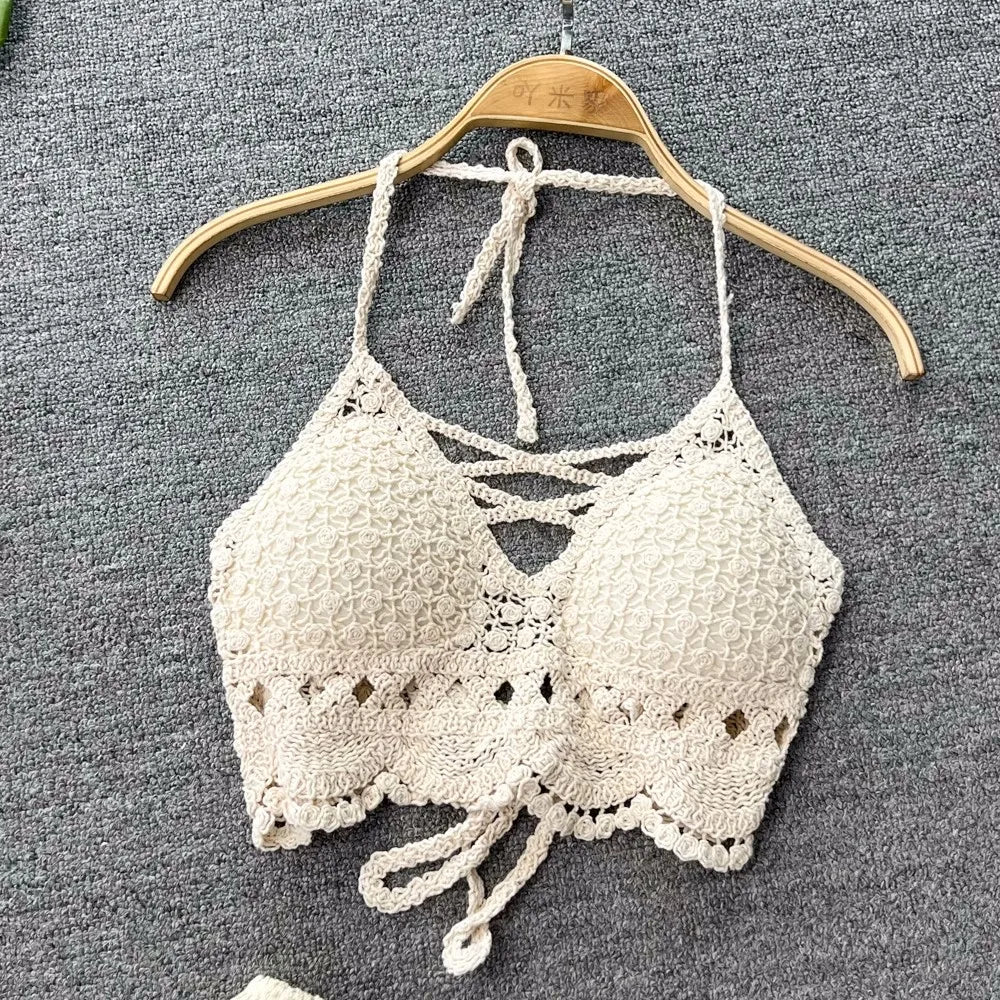 SINGREINY Knit Cami & Shorts Set