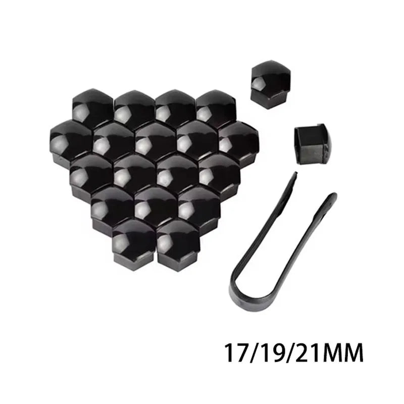 Black Wheel Lug Nut Covers – Set of 20