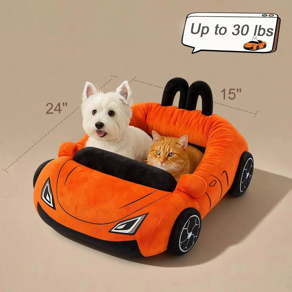 Supercar Cat Bed with Soft Cushion