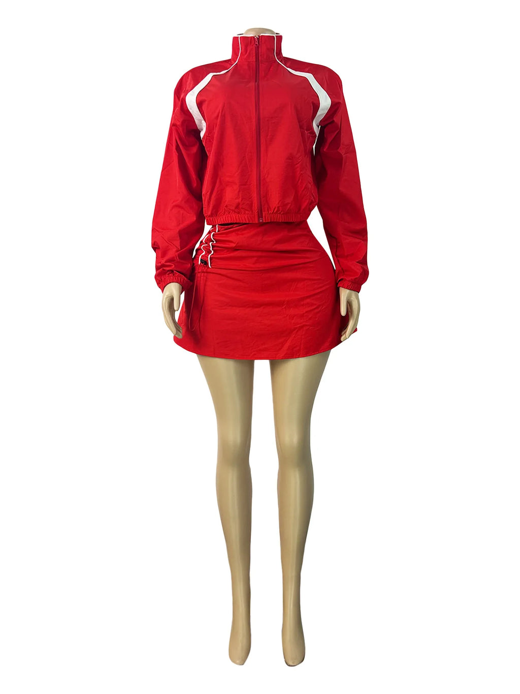 Long-Sleeve Top & Mini Skirt Set