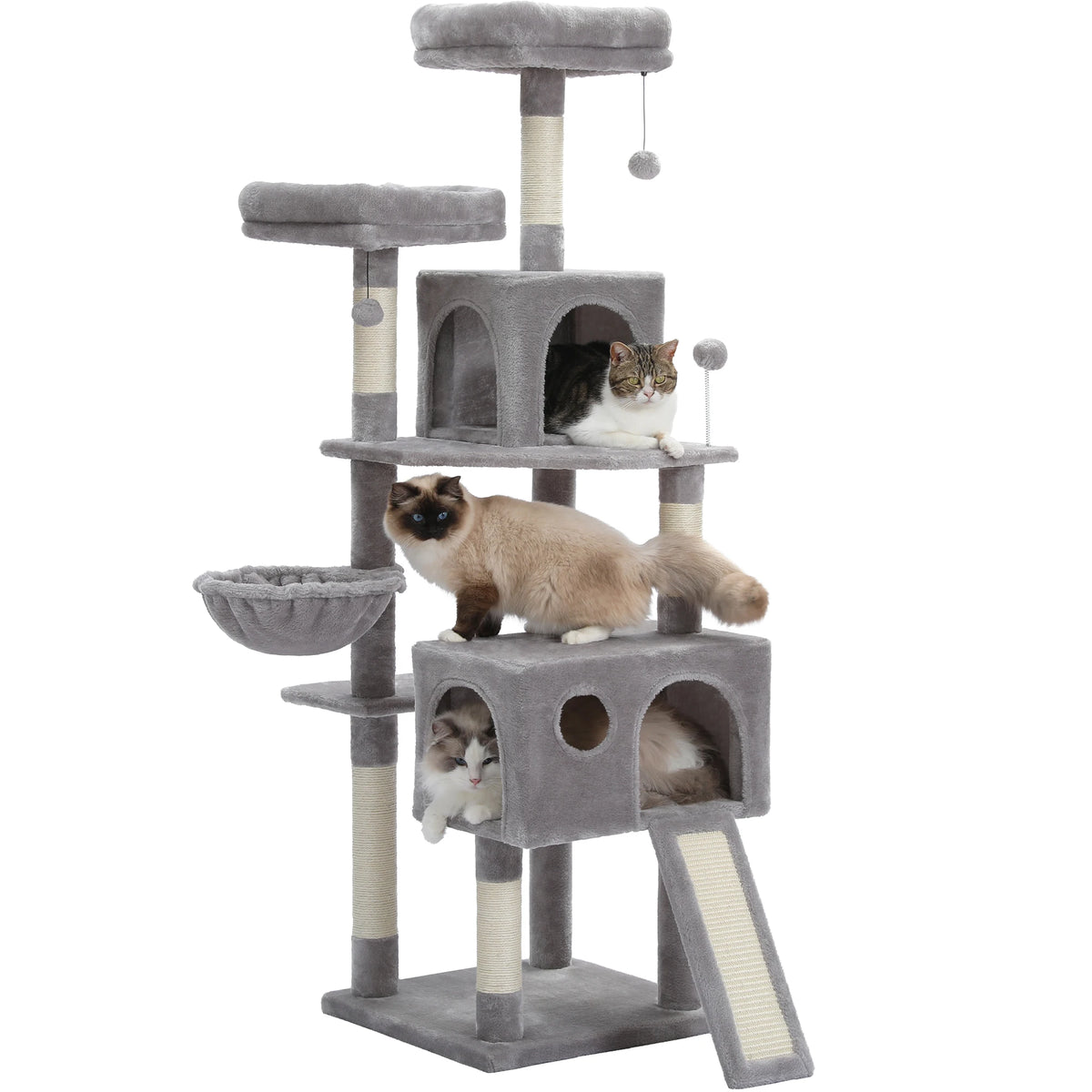 162cm Cat Tree with Sisal Posts & Hammock