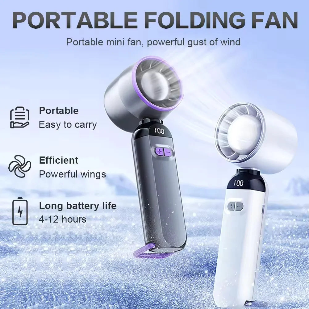 Rechargeable Clip-On Portable Fan with LED Light