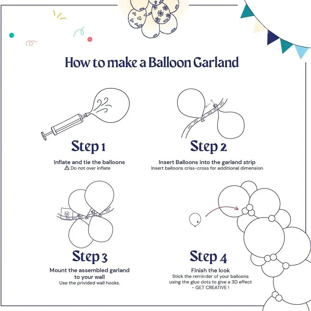 Pink & Blue Balloon Garland Kit Options