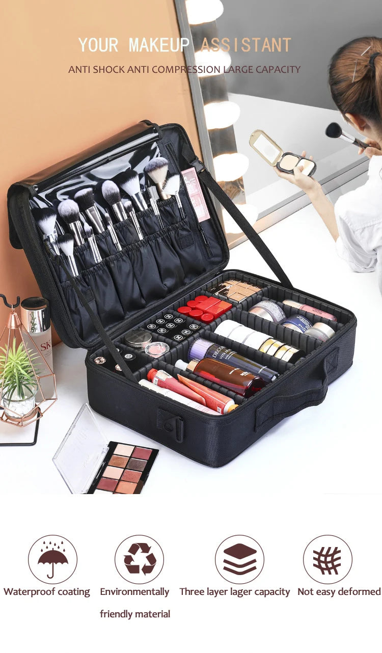 Oxford Fabric Cosmetic Organizer Case – 3 Sizes