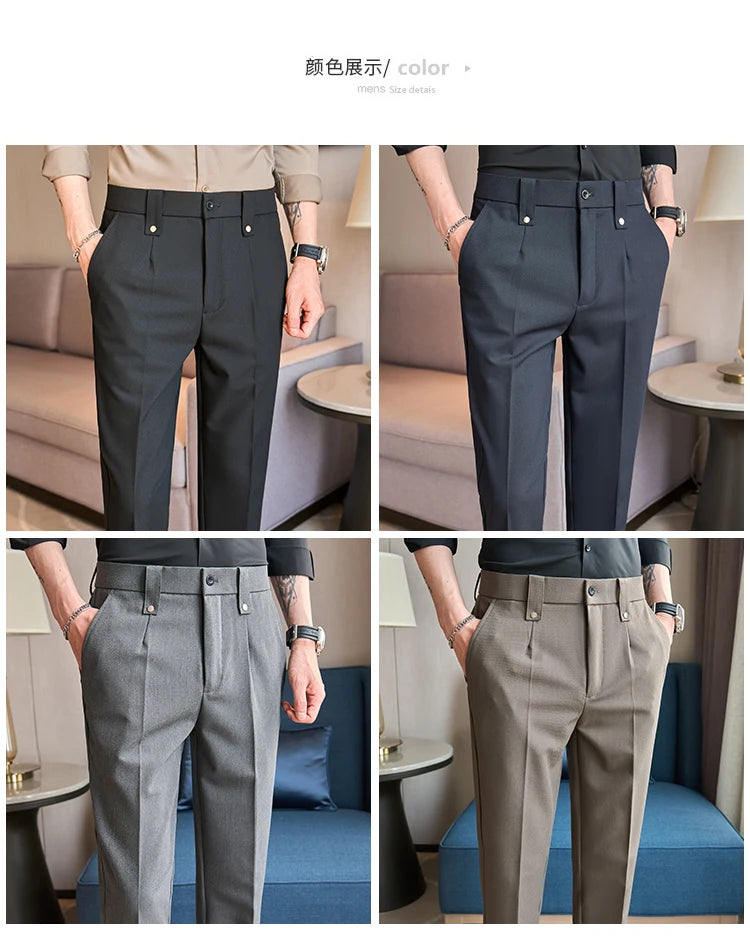 Men's Smart-Casual Stretch Dress Pants