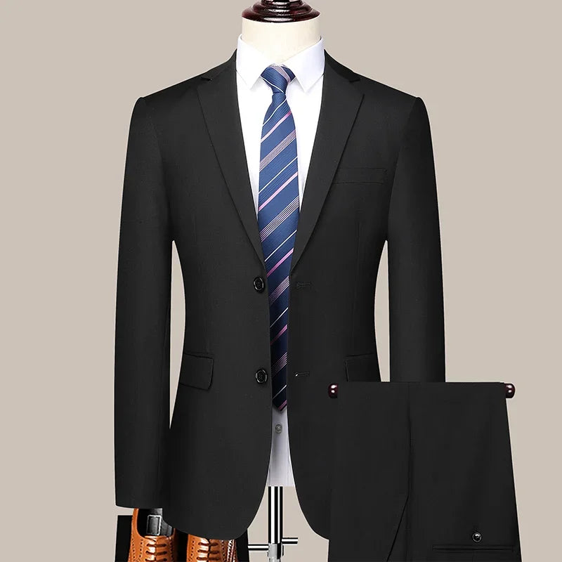 Men's Two-Piece Formal Suit – Blazer & Trousers