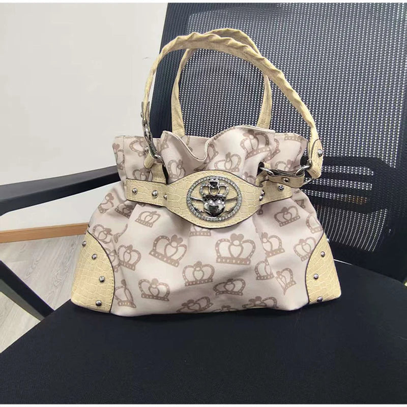 Women's Y2K Studded Shoulder Bag