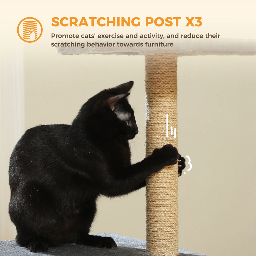 Compact Cat Tree with Removable Perch & Hammock