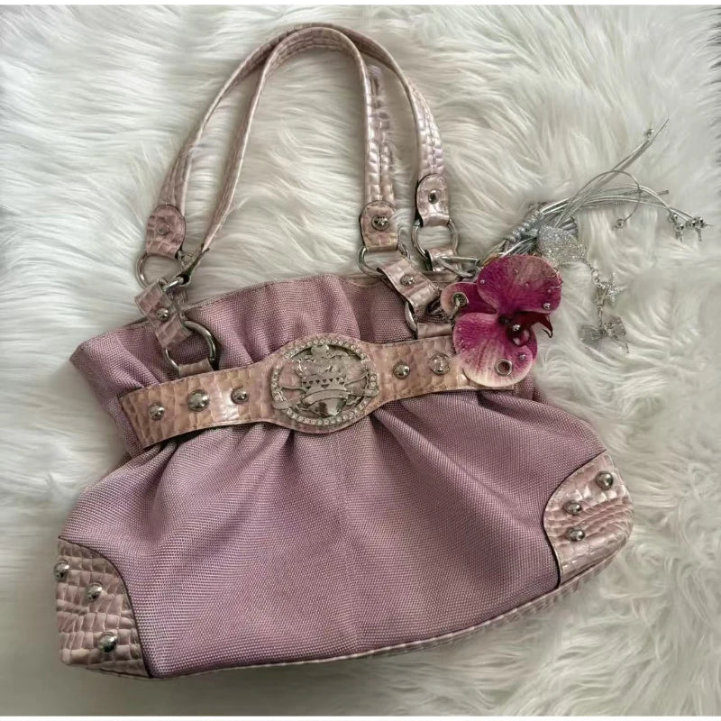 Women's Y2K Studded Shoulder Bag