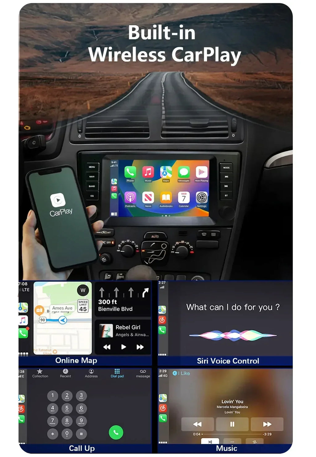 8-Inch Android Stereo for Selected Volvo Models