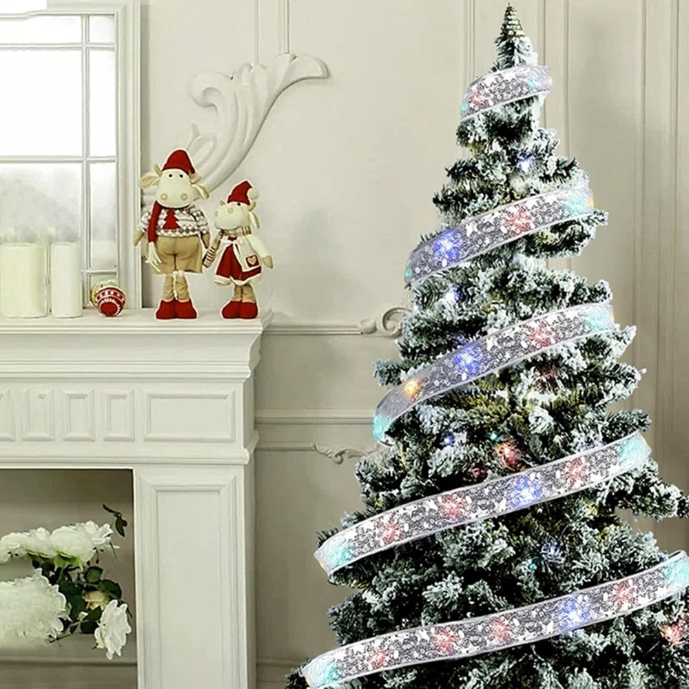 Christmas Ribbon Fairy Lights, 3 m or 5 m