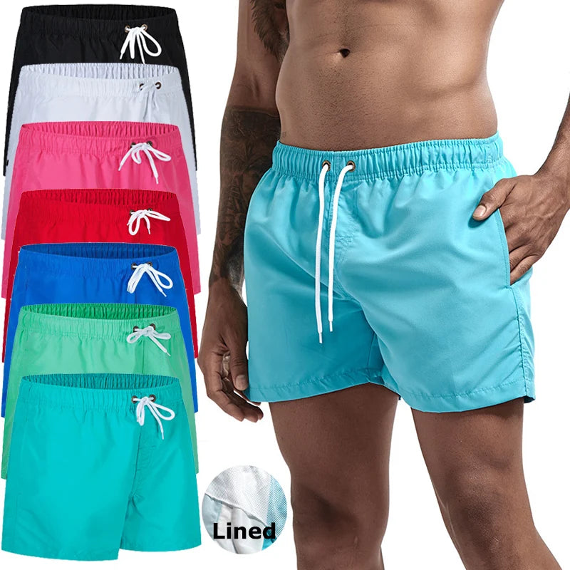 Men's Swim Trunks with Mesh Lining