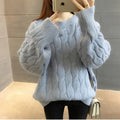 Women's Loose Round-Neck Knit Pullover
