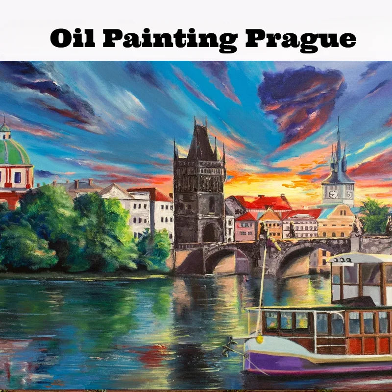 Prague Oil Painting 500-Piece Jigsaw Puzzle