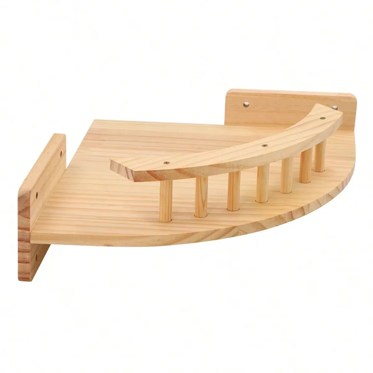 Pine Wood Corner Cat Hammock & Steps Set