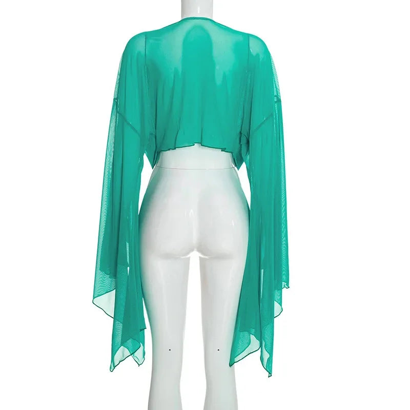 Women's Draped V-Neck Crop Top and Capri Set