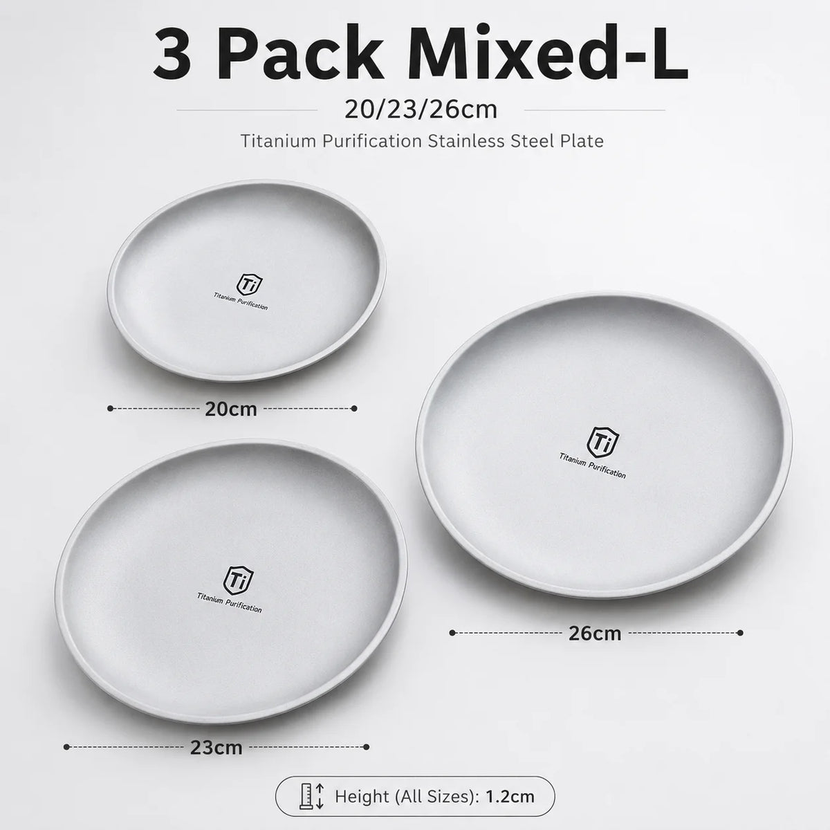 PGY Stackable Stainless Steel Camping Plates