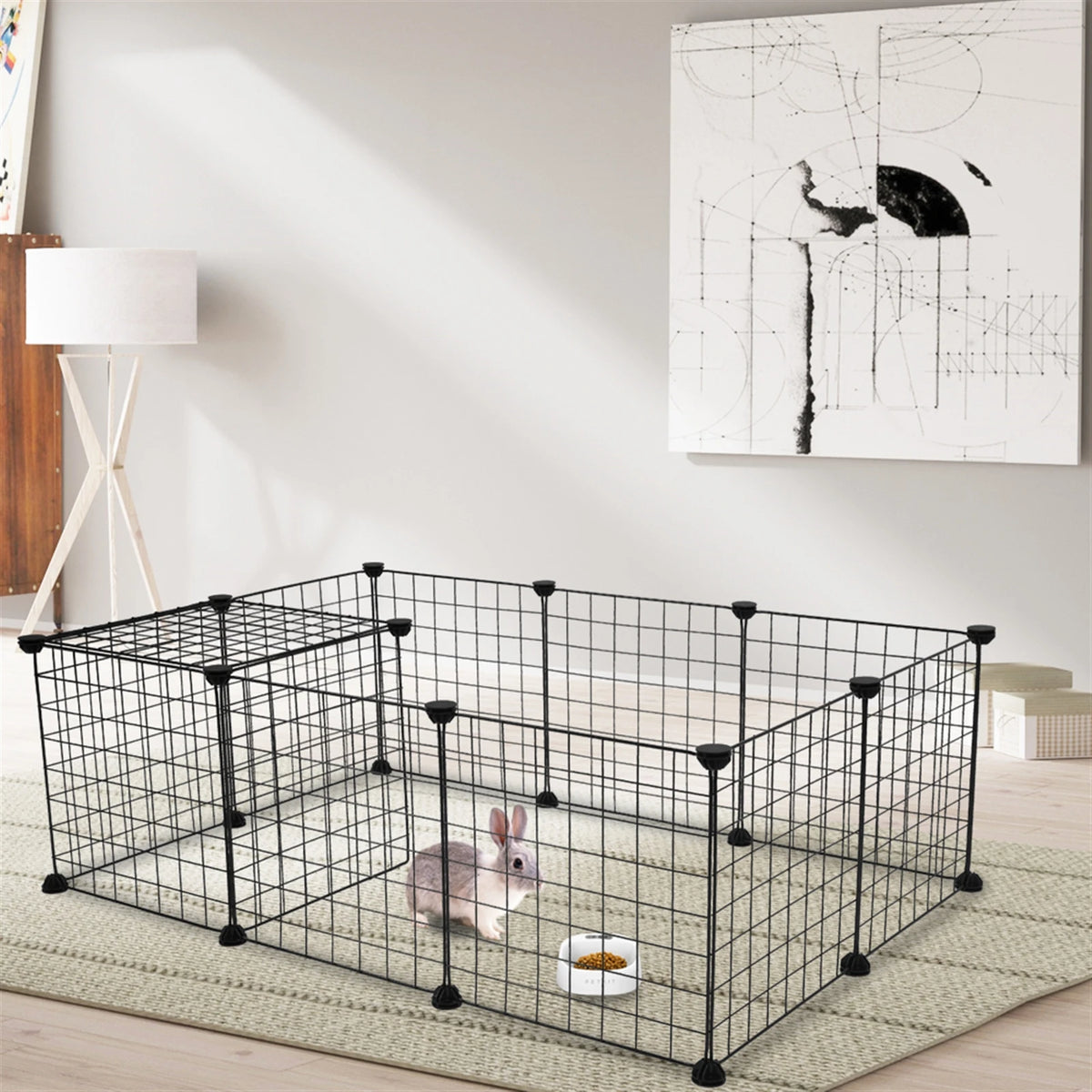 Portable Metal Wire Small-Animal Playpen