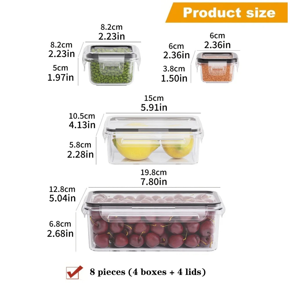 Locking-Lid Food Storage Containers — 8-Piece Option