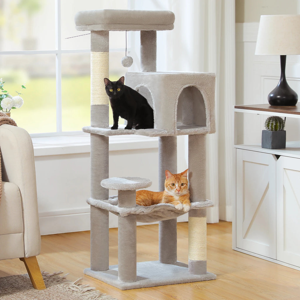 113cm Five-Level Cat Tree with Hammock & Condo