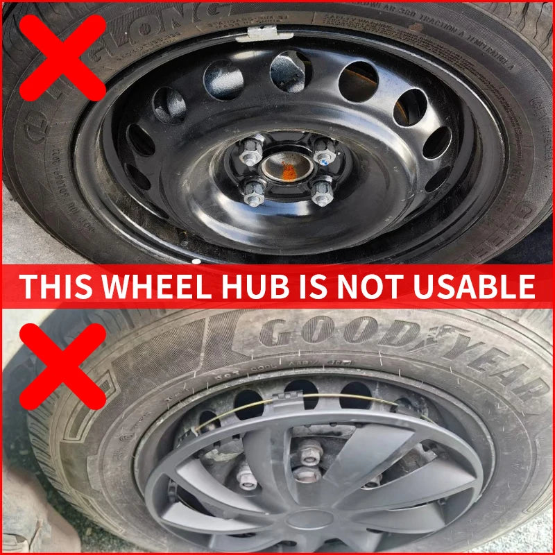 MOTENIO 15-Inch Wheel Covers – Set of 4