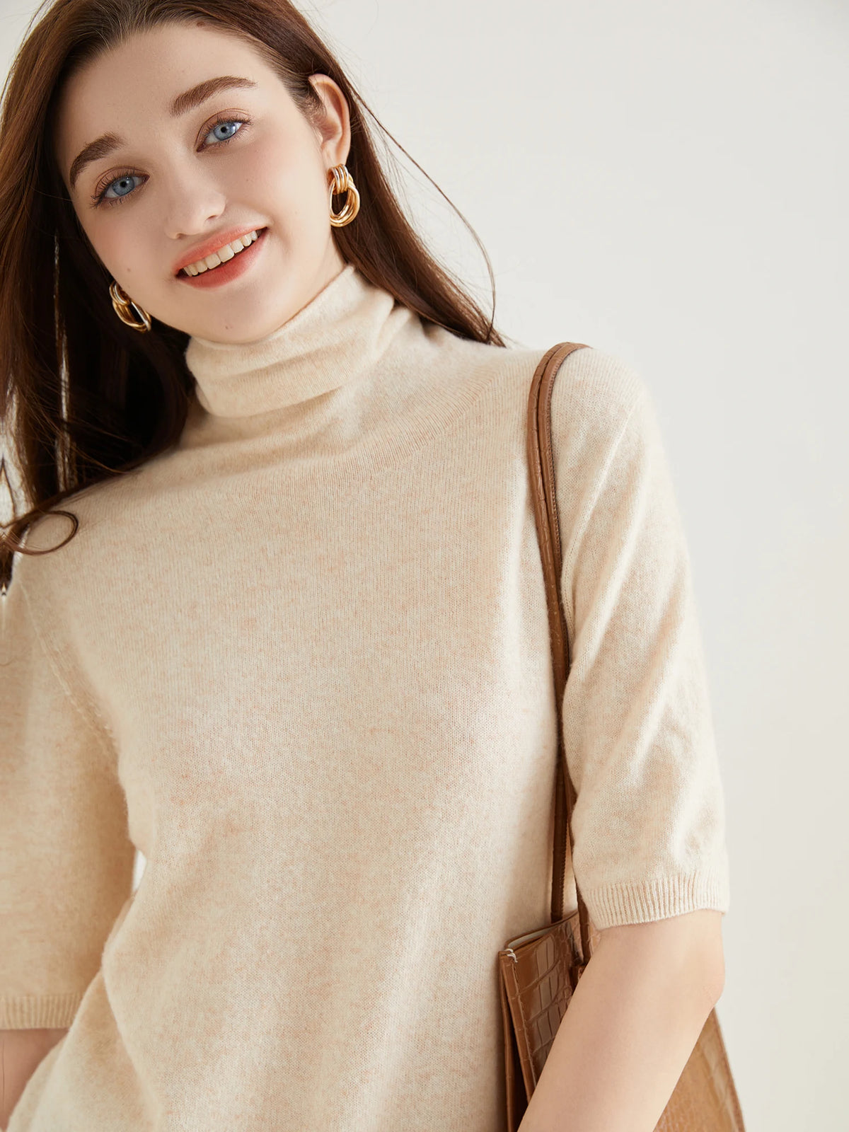 Women's Knit Tops Short Sleeve Fashion Women Sweaters New 100% Merino Wool Knitwears Vintage Sweater Turtleneck Pullover Clothes Whispering Desires Shoppe