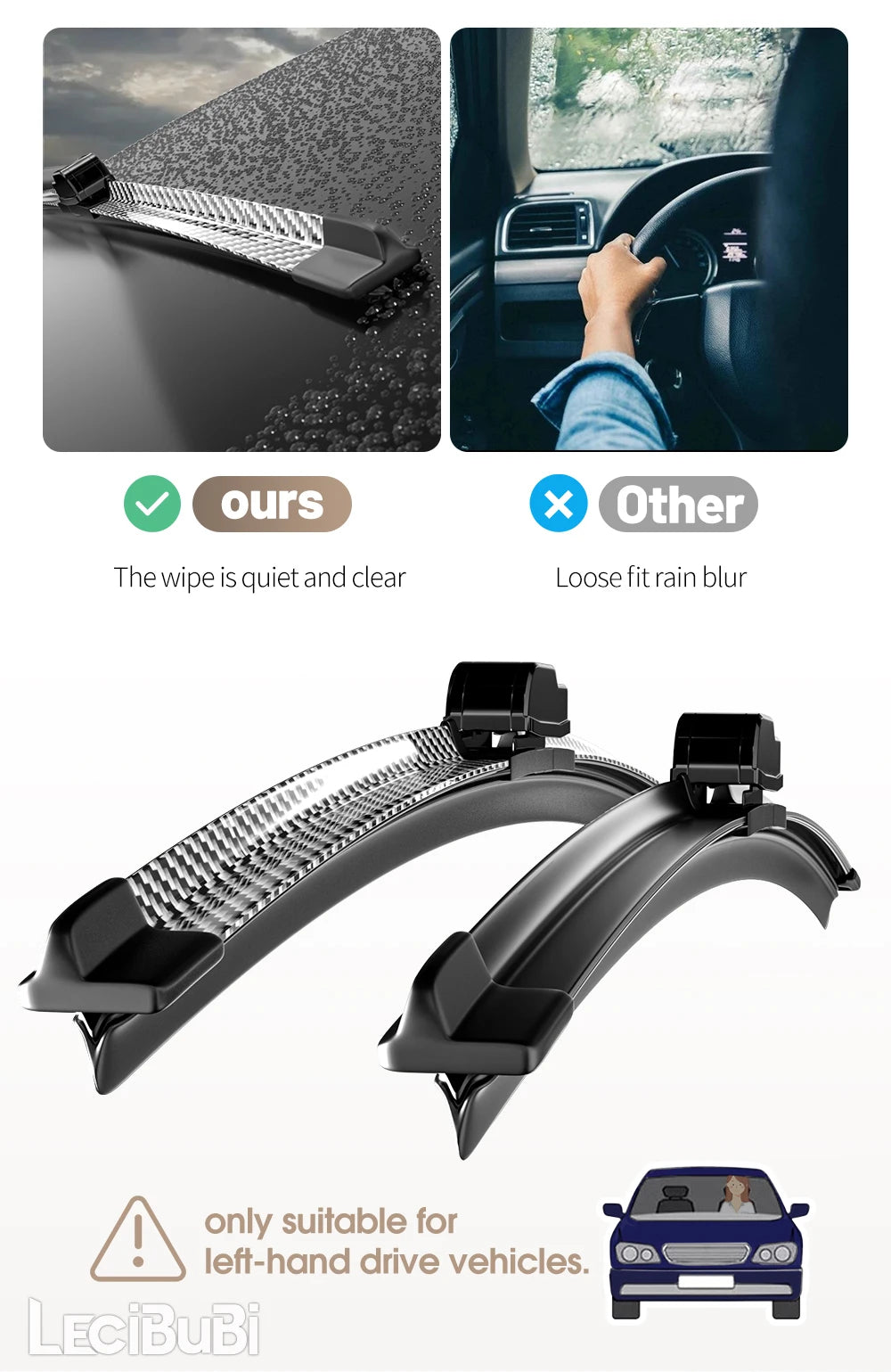 Front Wiper Blade Pair for Kia Carens / Rondo