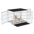 Wooden Dog Crate Furniture with Metal Frame