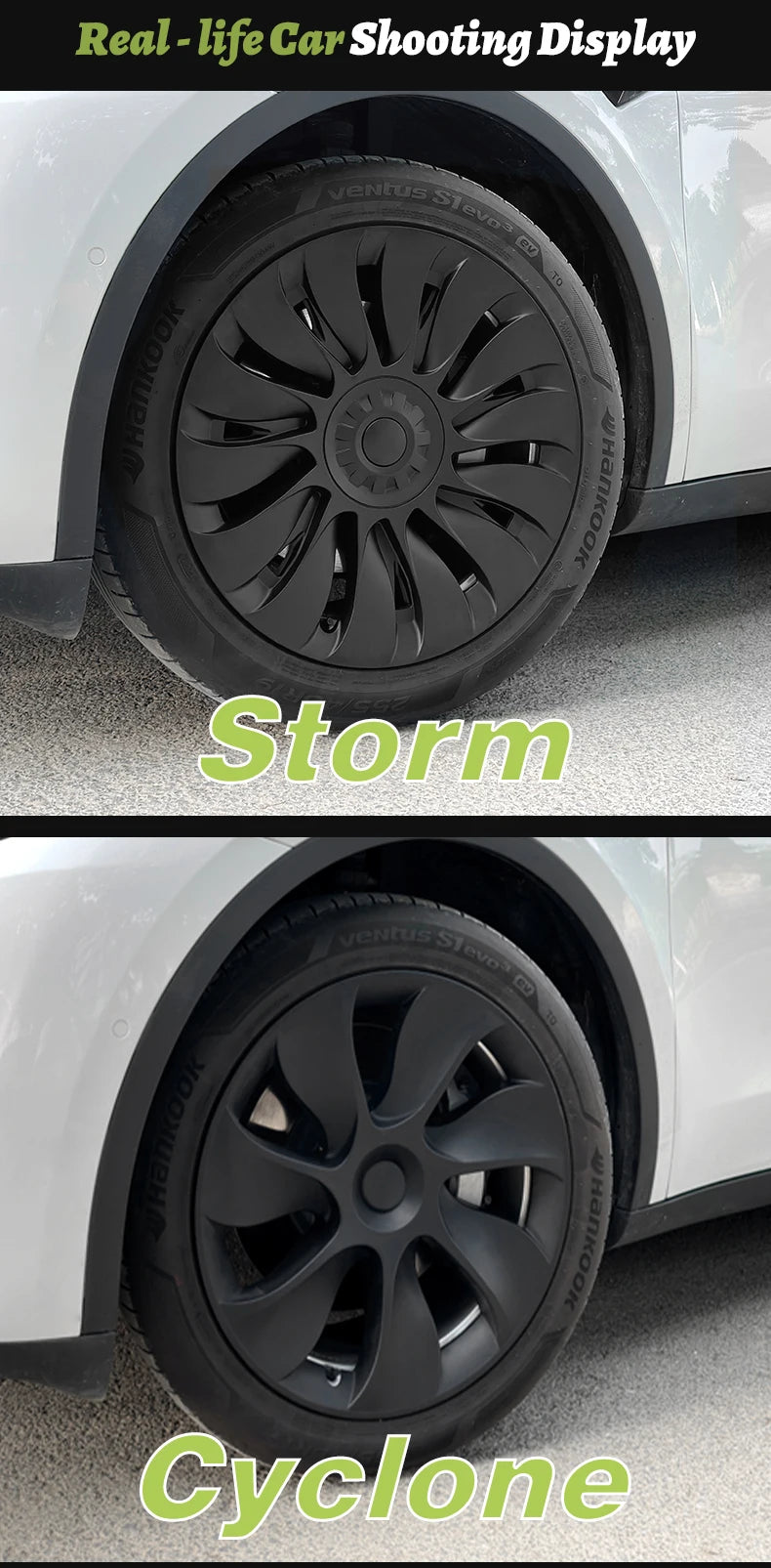 MOTENIO 19-Inch Wheel Covers for Model Y – Set of 4